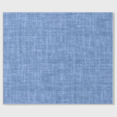 Little Boy Blue Linen Geschenkpapier (Flach)