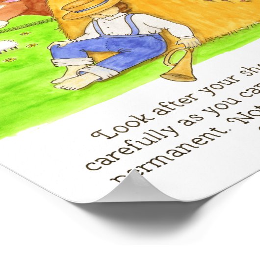 Little Boy Blue mit der Schrift Poster (Ecke)