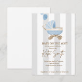 Little Boy Blue Shower Einladung (Vorne/Hinten)