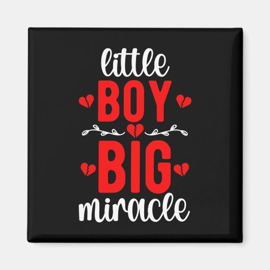 Little Boy Chd Warrior angeborene Herzerkrankung Magnet (Vorne)