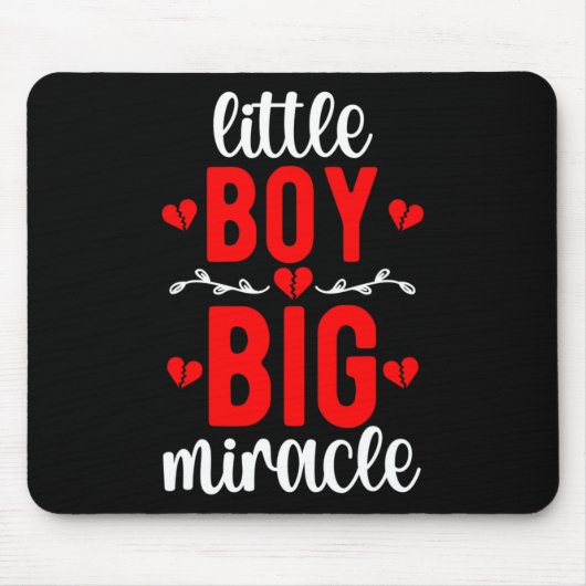 Little Boy Chd Warrior angeborene Herzerkrankung Mousepad (Vorne)