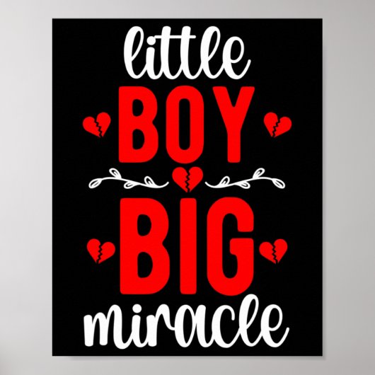 Little Boy Chd Warrior angeborene Herzerkrankung Poster (Vorne)