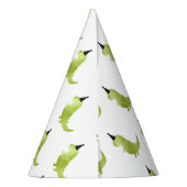 Little Boy Dinosaur Theme Dino Green und Black Hat Partyhütchen (Rückseite)