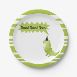 Little Boy-Dinosaurier-Grün-Dino-Thema Pappteller
