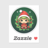 Little Boy Elf Xmas Magic Aufkleber (Blatt)