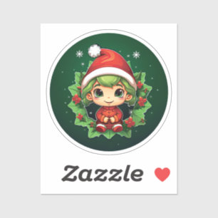 Little Boy Elf Xmas Magic Aufkleber