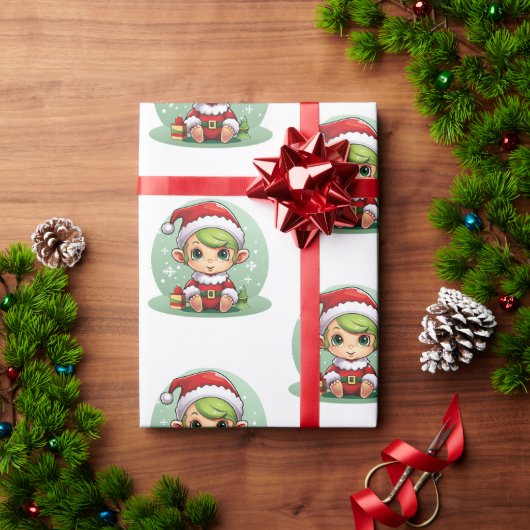 Little Boy Elf Xmas Magic Geschenkpapier (Feiertagsgeschenk)