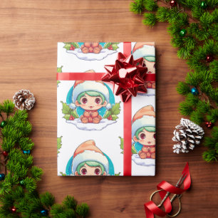 Little Boy Elf Xmas Magic Geschenkpapier