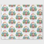 Little Boy Elf Xmas Magic Geschenkpapier (Flach)