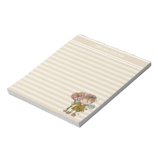 Little Boy Fairy Personalisiert Notepad Notizblock (Rotiert)