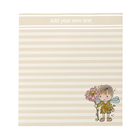 Little Boy Fairy Personalisiert Notepad Notizblock (Vorderseite)
