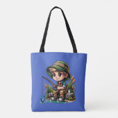 Little Boy Fishing Personalisiert Tasche (Rückseite)