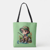 Little Boy Fishing Personalisiert Tasche (Rückseite)