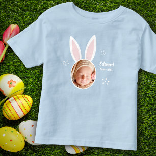 Little Boy Foto mit sonnigen Ohren und Ostern Kleinkind T-shirt