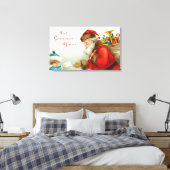 Little Boy gibt Santa einen Brief Leinwanddruck (Insitu (Schlafzimmer))