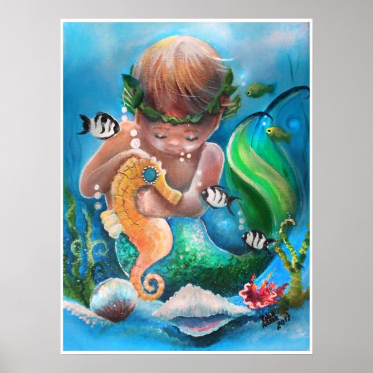 Little Boy Merm und sein Meerpferd Poster (Vorne)