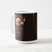 Little Boy Naughty List Weihnachtsfest Foto Kaffeetasse (Vorderseite Links)