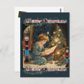 Little Boy Nutcrackers Art Frohe Weihnachten Postkarte (Vorne/Hinten)