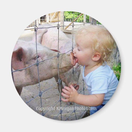 Little Boy & Pig Magnet (Vorne)