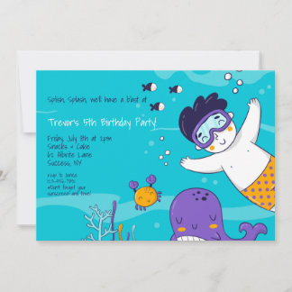 Little Boy Snorkeler Einladung