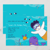 Little Boy Snorkeler Einladung (Vorne/Hinten)