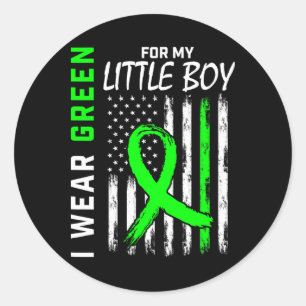 Little Boy Son Nierenerkrankung Zerebral Palsy Awa Runder Aufkleber