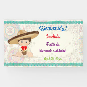 Little Boy Spanish Mexican Sombrero Niñ0 Banner