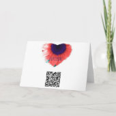 Little Boy und Ren Feiertagskarte (Rückseite)