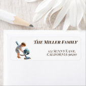 Little Boy vacuuming Artistic Impasto Custom (Insitu)