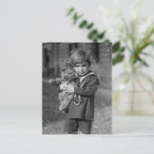 Little Boy with Teddy Bar: 1923 Postkarte (Stehend Vorderseite)