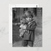 Little Boy with Teddy Bar: 1923 Postkarte (Vorne/Hinten)