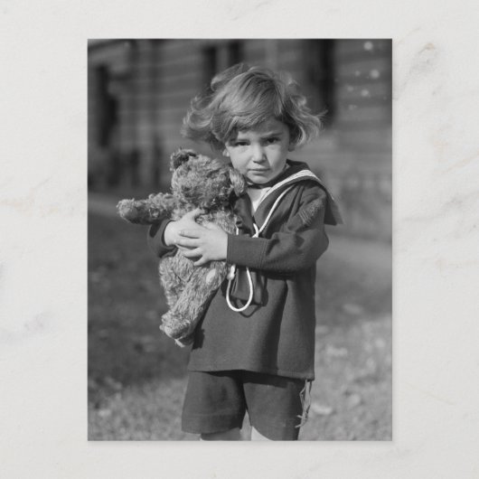 Little Boy with Teddy Bar: 1923 Postkarte (Vorderseite)