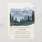 Little Boy Woodlands Baby Shower Einladung (Vorne/Hinten)