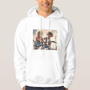 Little Boys Guitar Aquarellmalerei Kunstwerk Hoodie