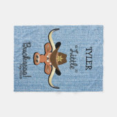 Little Boy's Longhorn Steer Fleece Blanket (Vorderseite (Horizontal))