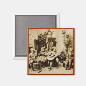 Little Boys Orchestra - Vintages Stereoview Magnet (Vorderseite/Rückseite)
