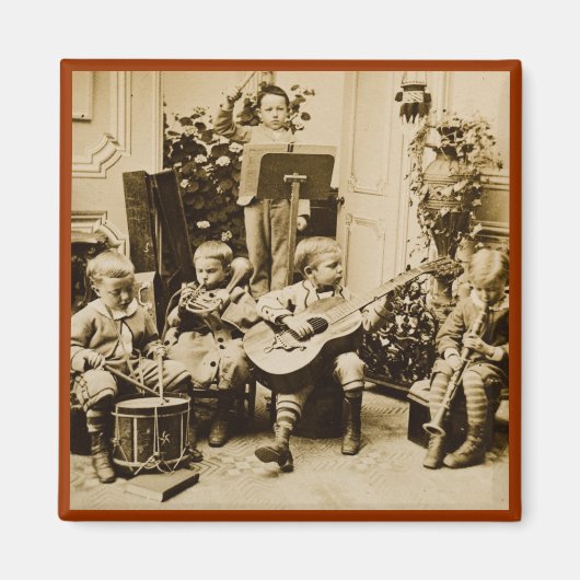 Little Boys Orchestra - Vintages Stereoview Magnet (Vorne)
