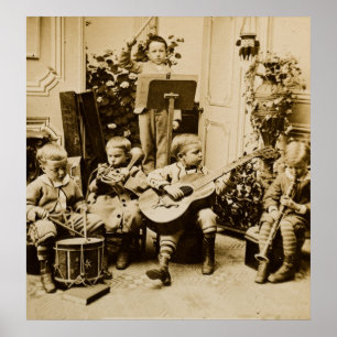 Little Boys Orchestra - Vintages Stereoview Poster