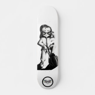Little Brat cooles Kind schwarz-weiß zeichnend Skateboard