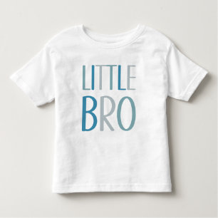 Little Bro Blue & Green Text Brother Sibling Boys Kleinkind T-shirt