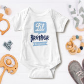 Little Brother Baby Announctions Name & Monogram Baby Strampler