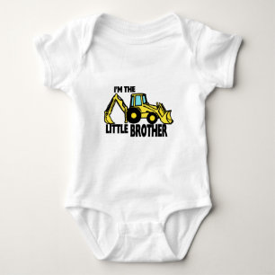 Little Brother Backhoe Baby Strampler