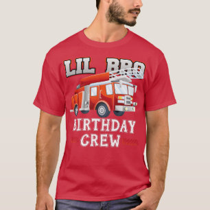 Little Brother Birthday Crew Feuerwehr Feuerwehrma T-Shirt
