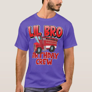 Little Brother Birthday Crew Feuerwehr Feuerwehrma T-Shirt