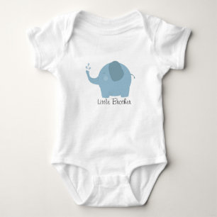Little Brother Blue Elephant Baby T-Shirt Strampler