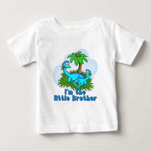 Little Brother Dinosaurier Baby T-shirt (Vorderseite)