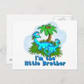 Little Brother Dinosaurier Postkarte (Vorne/Hinten)