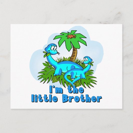 Little Brother Dinosaurier Postkarte (Vorderseite)