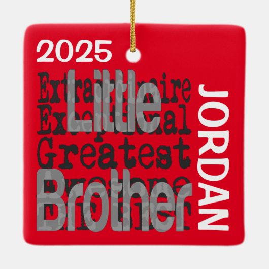 Little Brother Extraordinaire CUSTOM Keramikornament (Rückseite)