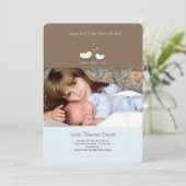 Little Brother Foto Geburtsankündigung Ankündigung (Stehend Vorderseite)